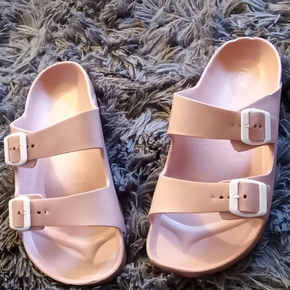 Pale pink slide  sandals